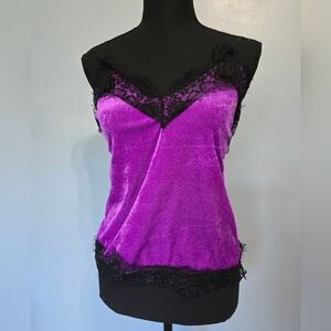 Purple Velvet Lace Cami Top XS-S?